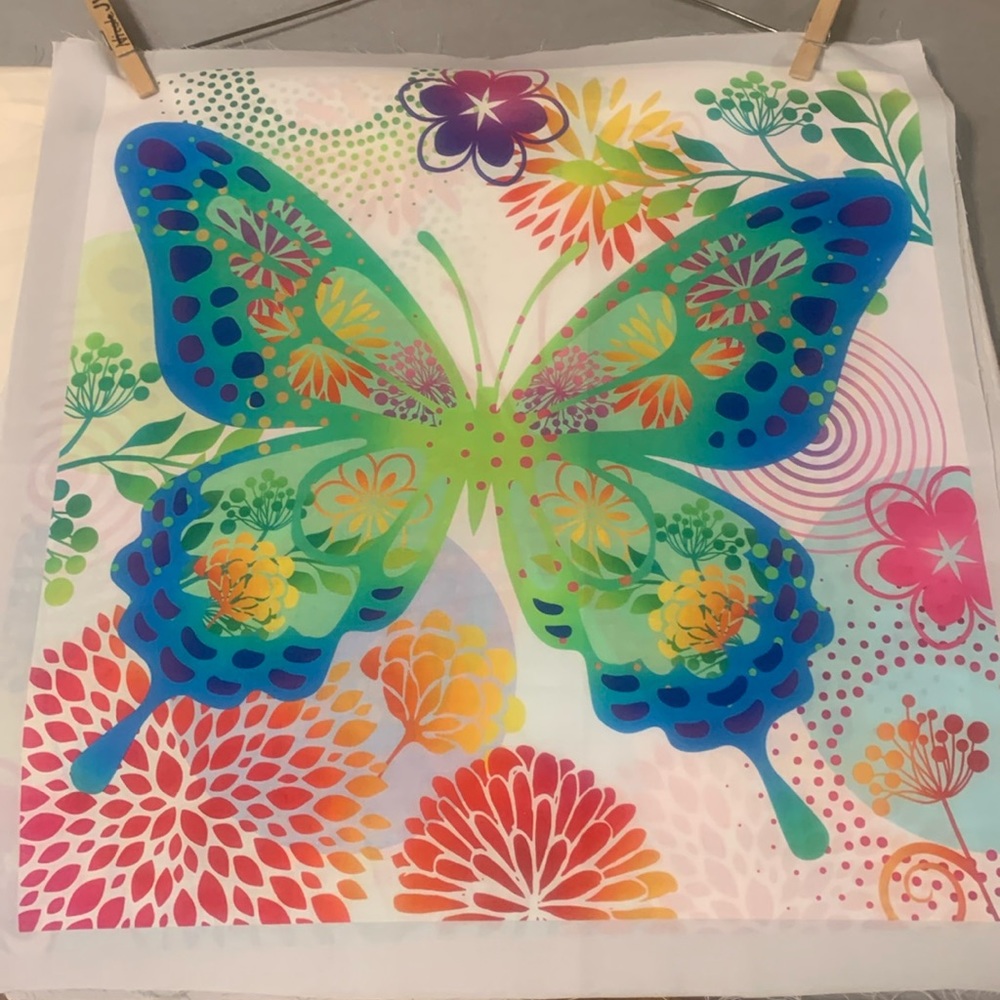 ❣️Beautiful New Butterfly panel fabric.